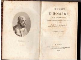 OEUVRES D HOMERE. Avec des remarques precedees de reflextions sur homere et sur la traduction des poetes. Tome I: Odyssee.