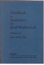 Handbuch für Sammler- und Brief-Welttausch - Band 1,