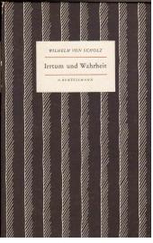 Irrtum und Wahrheit. Neue Aphorismen.
