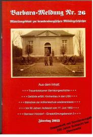 Barbara-Meldung Nr. 26. Mitteilungsblatt zur brandenburgischen Militärgeschichte.