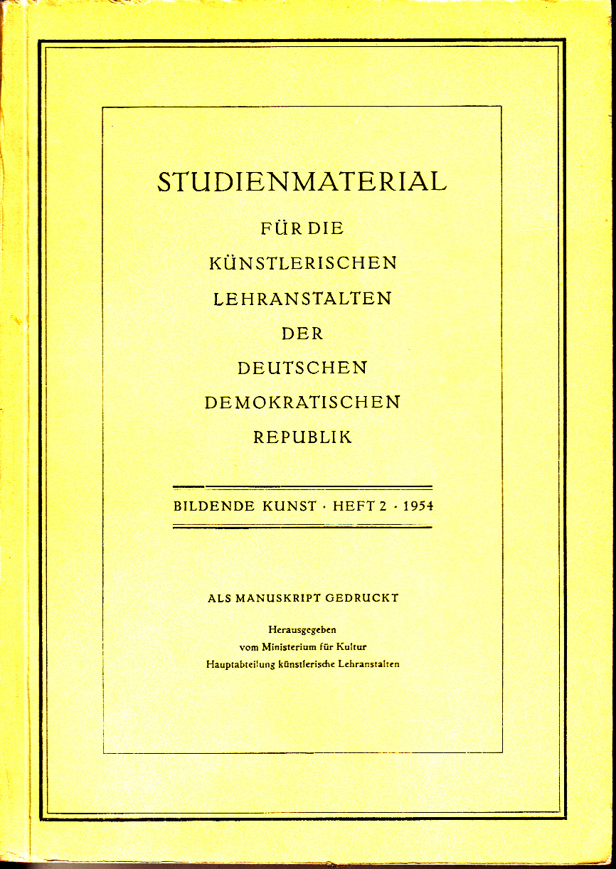 Goethe zu einigen Fragen der Bildenden Kunst