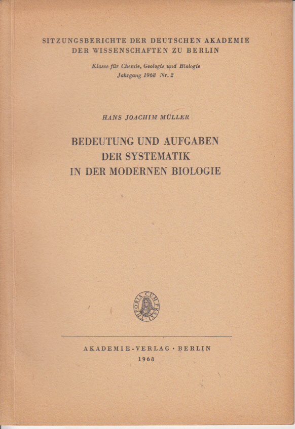 Bedeutung und Aufgaben der Systematik in der modernen Biologie