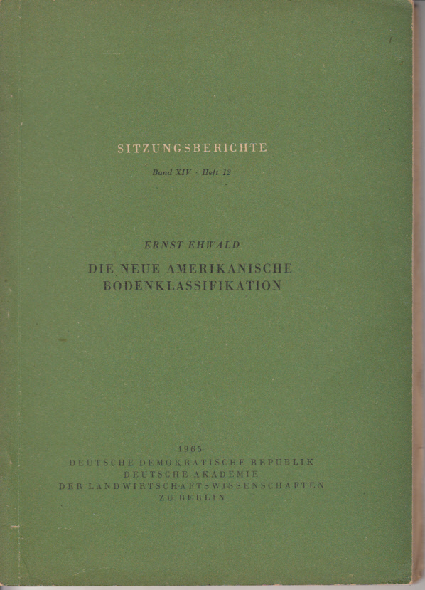 Die neue amerikanische Bodenklassifikation