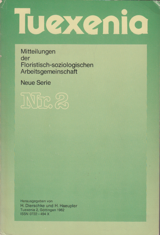 Tuexenia. Mitteilungen Der Floristisch-soziologischen Arbeitsgemeinschaft. Neue Serie Nr. 2