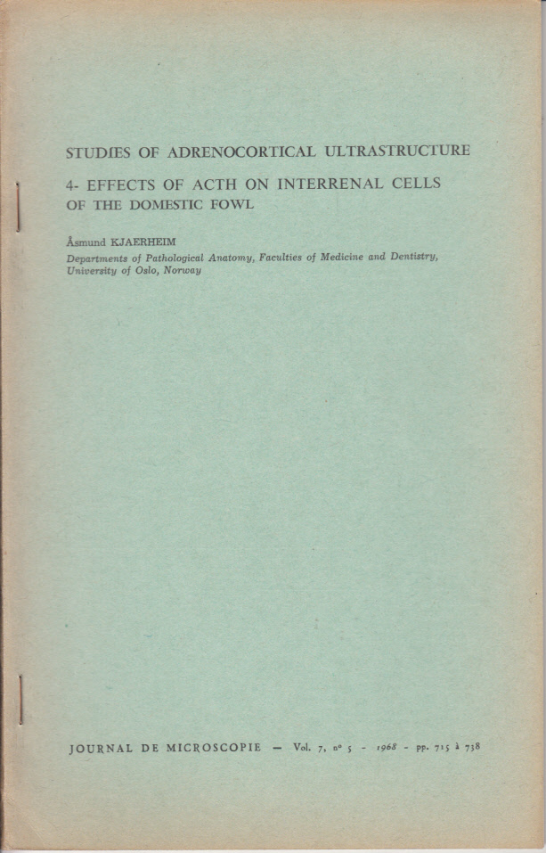 Studies of Adrenocortical Ultrastructure : 4-Effects of Acth on interrenal Cells of the Domestic Fowl