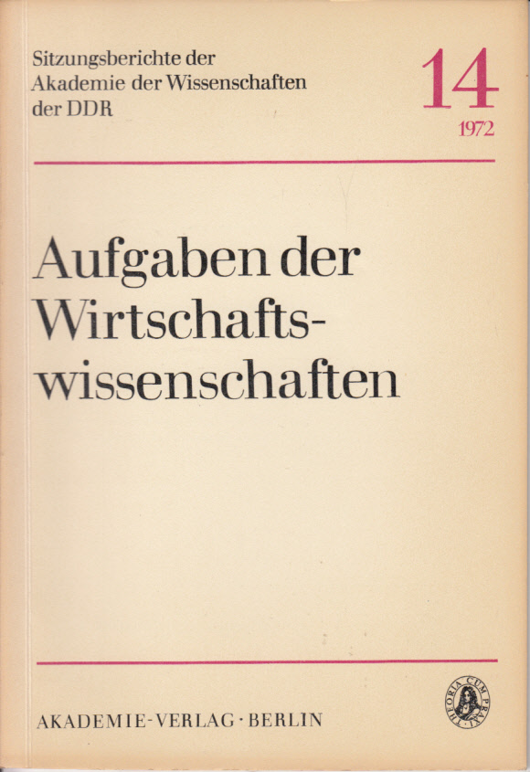 Aufgaben der Wirtschaftswissenschaften