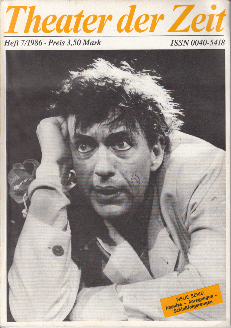 Theater der Zeit : Organ des Verbandes der Theaterschaffenden der DDR. Heft 7(1986)