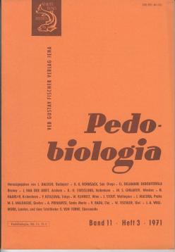 Pedobiologia. Bd. 11, Heft 3, 1971