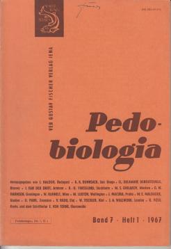 Pedobiologia. Bd. 7, Heft 1, 1967