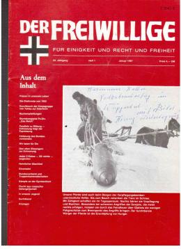Der Freiwillige. Für Einigkeit und Recht und Freiheit 33. Jg.