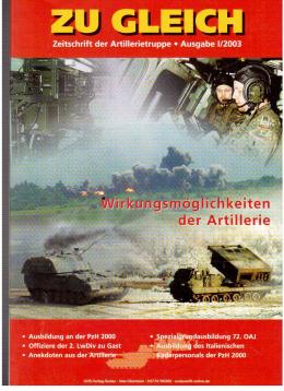 ZU GLEICH Zeitschrift der Artillerietruppe. 1(2003)