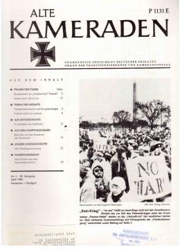 Alte Kameraden. Unabhängige Zeitschrift Deutscher Soldaten. 30. Jhg., Heft 4, 1982