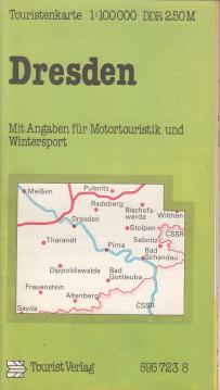 Dresden 1 : 100 000. Touristenkarte. Mit Angaben für Motortouristik und Wintersport