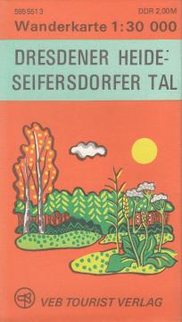 Wanderkarte Dresdener Heide, Seifersdorfer Tal. 1:30.000. ,Mit geographischen Informationen.