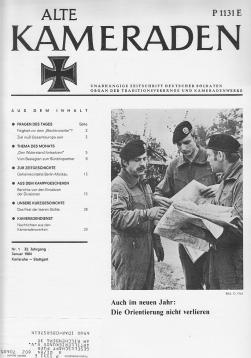 Alte Kameraden. Unabhängige Zeitschrift Deutscher Soldaten. 32. Jhg., Heft 1, 1984