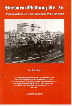 Barbara-Meldung Nr. 36. Mitteilungsblatt zur brandenburgischen Militärgeschichte