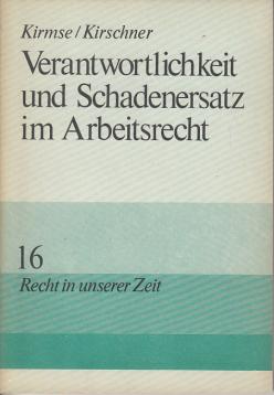 Verantwortlichkeit und Schadenersatz im Arbeitsrecht