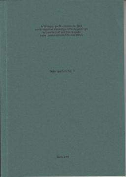 Arbeitsgruppe Geschichte der NVA und Integration ehemaliger NVA-Angehöriger in Gesellschaft und Bundeswehr beim Landesvorstand Ost des DBwV Information Nr. 7