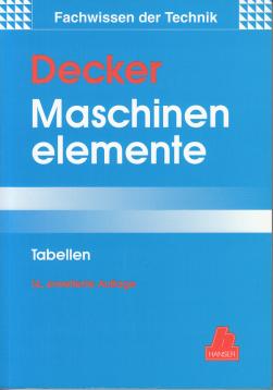 Maschinenelemente: Gestaltung und Berechnung TABELLEN
