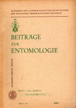 Beiträge zur Entomologie. Band 24, Heft 2 (1976)