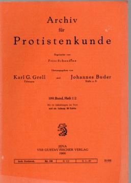 Archiv für Protistenkunde 109. Band, Heft 1/2