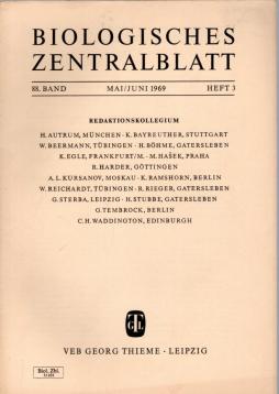Biologisches Zentralblatt, 88. Band (1969), Heft 3