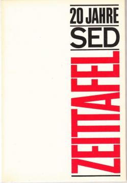 20 Jahre SED : Zeittafel wichtiger Beratungen und Dokumente