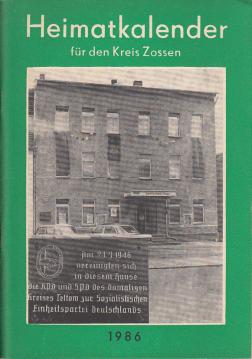 Heimatkalender für den Kreis Zossen 1986. 29. Jahrgang.