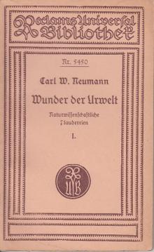 Wunder der Urwelt Naturwissenschaftliche Plaudereien I. Teil