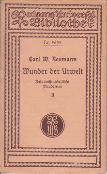 Wunder der Urwelt Naturwissenschaftliche Plaudereien II. Teil