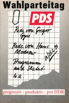 Wahlparteitag der Partei des Demokratischen Sozialismus PDS