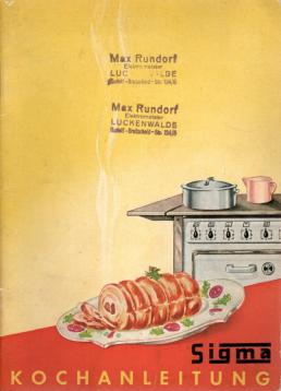 Sigma - Kochanleitung Sigma - Kochanleitung