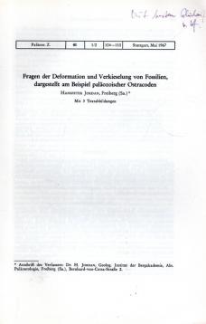 Fragen der Deformation und Verkieselung von Fossilien, dargestellt am Beispiel paläozoischer Ostracoden