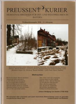 Preussen Kurier Heimatnachrichten für Ost- und Westpreussen in Bayern 11. Jhg. Weihnachstausgabe 2020