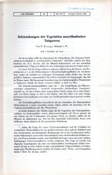 Schwankungen der Vegetation sauerländischer Talsperren