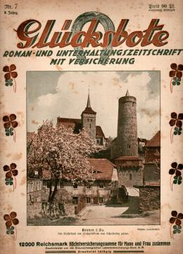 Glücksbote : Roman- u. Unterhaltungszeitschrift mit Versicherung, 3.Jahrg., Nr. 7(1929)