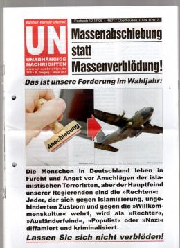 UN Unabhängige Nachrichten - Wahrheit - Klarheit - Offenheit 49. Jhg 2017