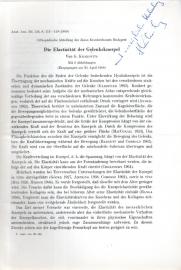 Die Elastizität der Gelenksknorpel 