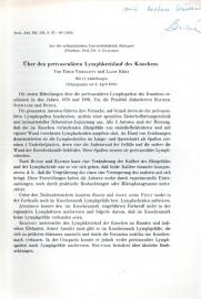 Über den perivasculären Lymphkreislauf des Knochens 