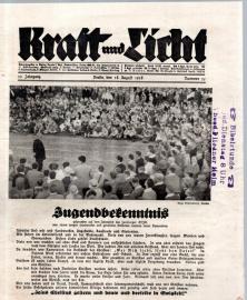 Kraft und Licht. 32 Jg. Nr. 35 vom 28. August 1938