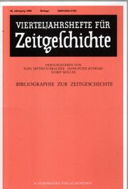Vierteljahreshefte für Zeitgeschichte. 46. Jahrgang 1998. Bibliographie zur Zeitgeschichte