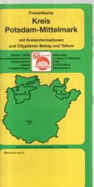 Freizeitkarte Kreis Potsdam-Mittelmark mit Kreisinformationen und Cityplänen Belzig und Teltow 