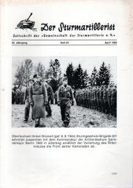 Der Sturmartillerist. Zeitschrift der Gemeinschaft der Sturmartillerie e.V. 34. Jahrgang, Heft 81, April 1983