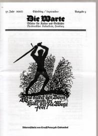 Die Warte : Blätter für Kultur und Geschichte. 37. Jhg. MMX, Ausgabe 9 Scheiding 