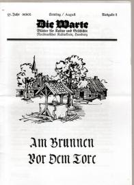 Die Warte : Blätter für Kultur und Geschichte. 37. Jhg. MMX, Ausgabe 8 Ernting