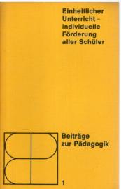 Einheitlicher Unterricht, individuelle Förderung aller Schüler.
