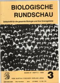 Biologische Rundschau. Zeitschrift für die gesamte Biologie und ihre Grenzgebiete. Band 27, Heft 3(1989)