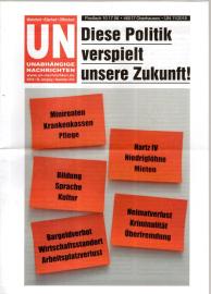 UN Unabhängige Nachrichten - Wahrheit - Klarheit - Offenheit. 50. Jhg 2018, November