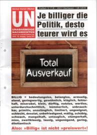 UN Unabhängige Nachrichten - Wahrheit - Klarheit - Offenheit. 50. Jhg 2018,  Januar