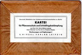 Kartei für Pflanzenschutz und Schädlingsbekämpfung. Neufassungen und Ergänzungen 